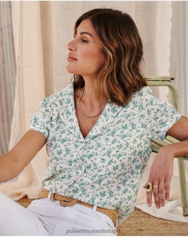 nl Polin et moi shirt bloemen kunnen groen bos JD28V186 kleding