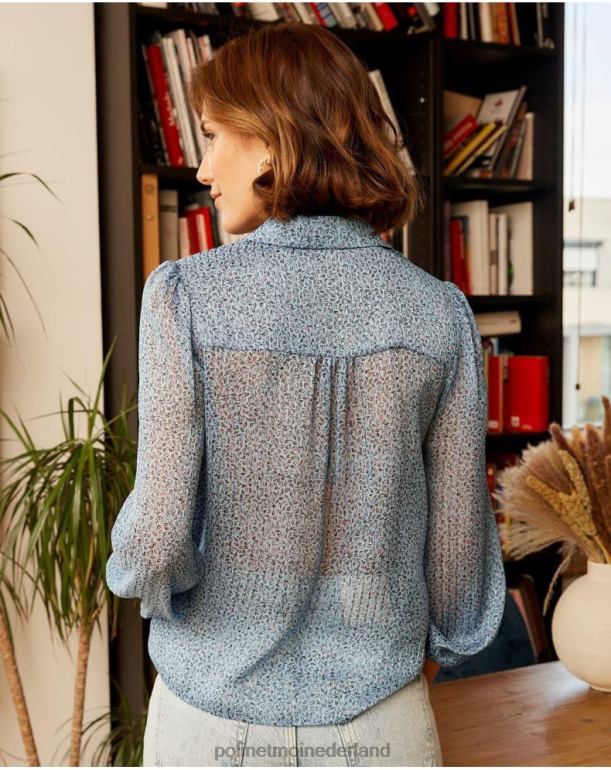 nl Polin et moi xia blouseknopen klein blauw JD28V217 kleding