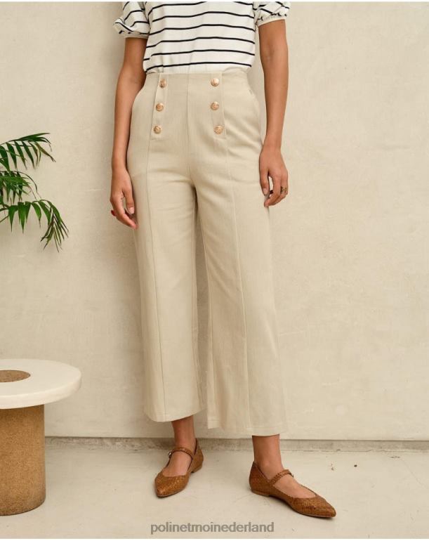 nl Polin et moi knoppen netto broek beige JD28V334 kleding