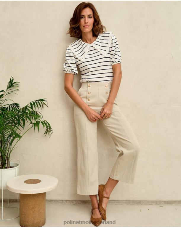 nl Polin et moi knoppen netto broek beige JD28V334 kleding