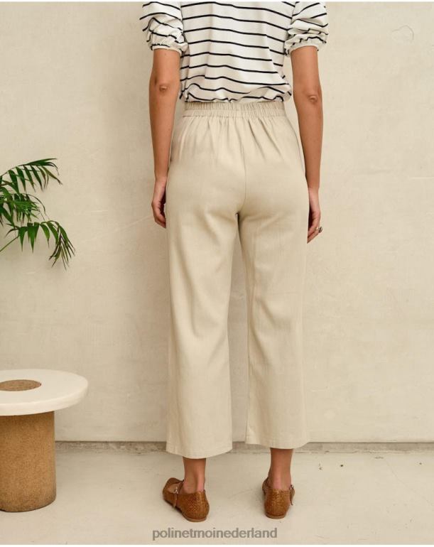 nl Polin et moi knoppen netto broek beige JD28V334 kleding