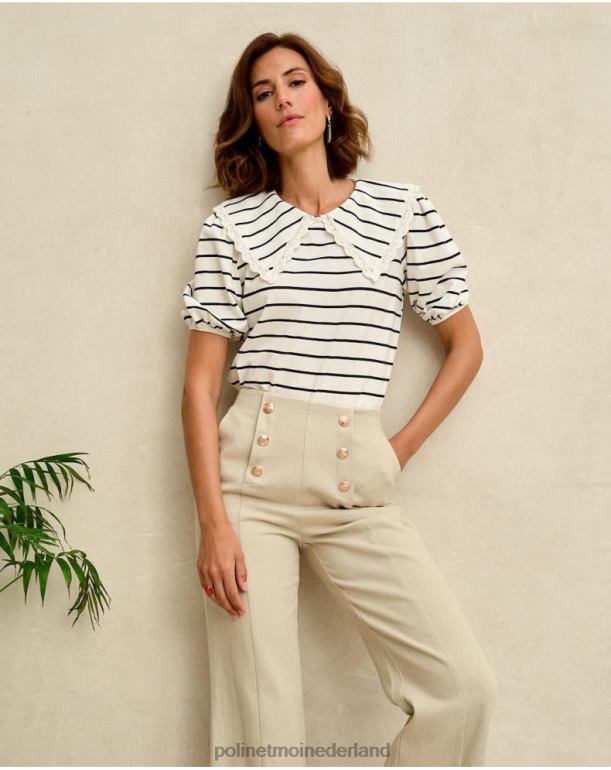 nl Polin et moi knoppen netto broek beige JD28V334 kleding