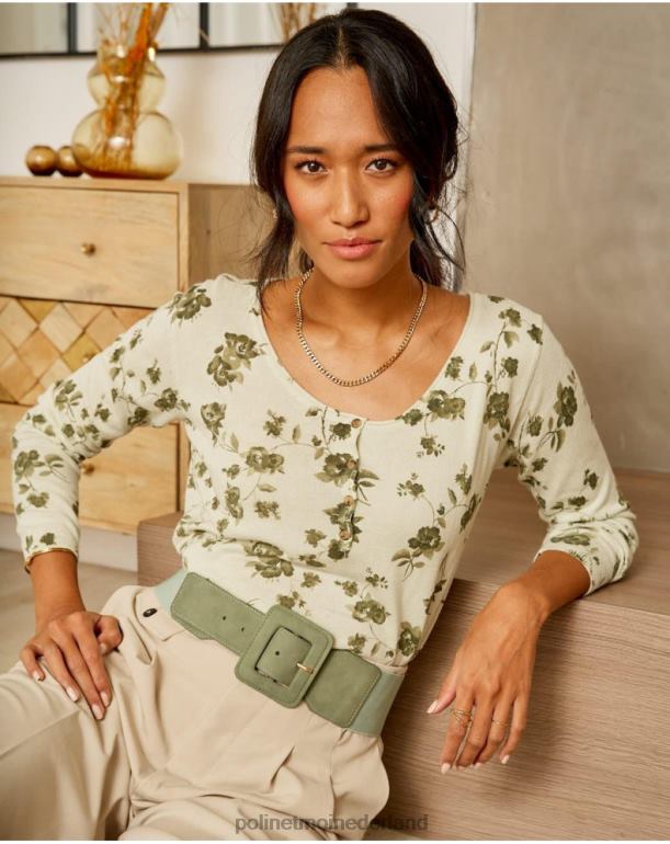 nl Polin et moi trui bloemen etna kaki JD28V349 kleding