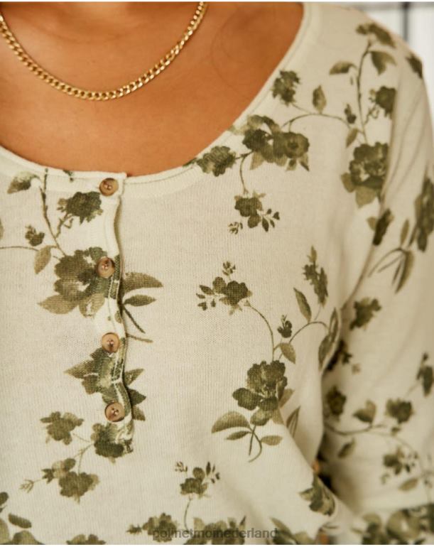nl Polin et moi trui bloemen etna kaki JD28V349 kleding