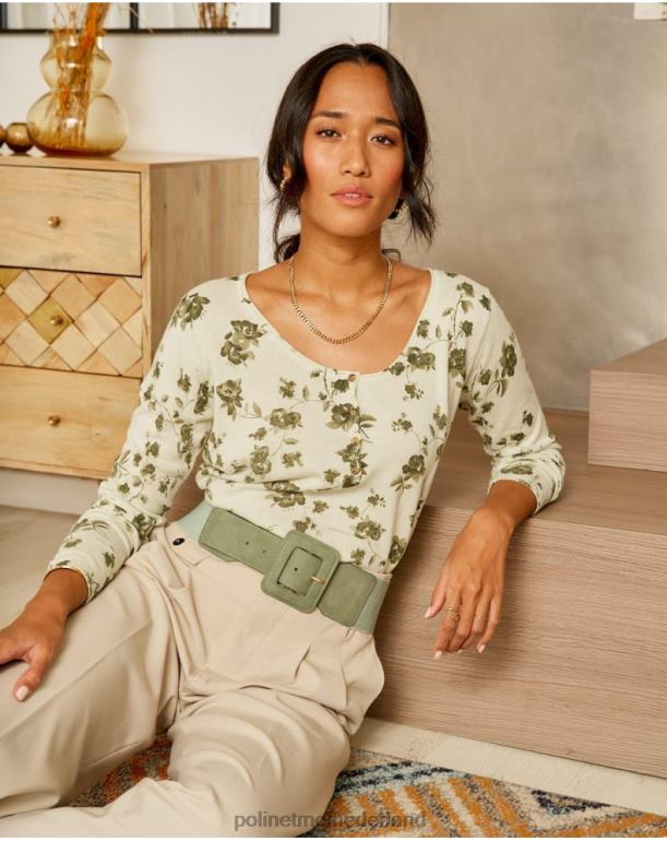 nl Polin et moi trui bloemen etna kaki JD28V349 kleding