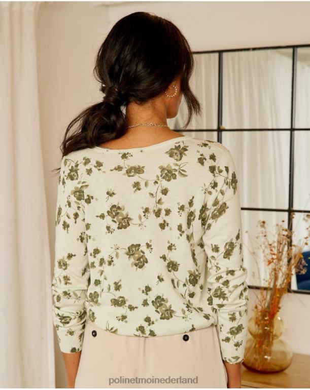 nl Polin et moi trui bloemen etna kaki JD28V349 kleding
