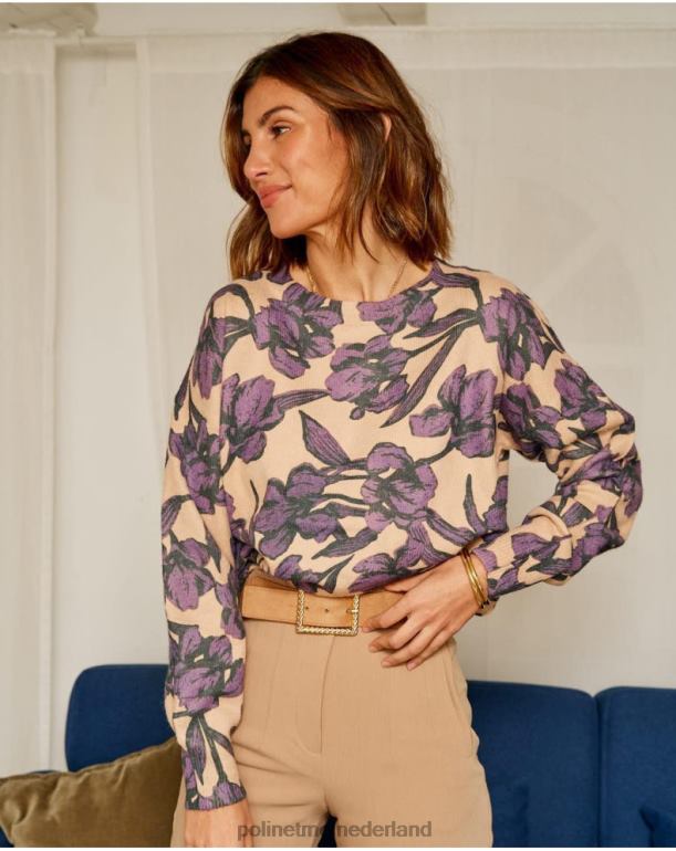 nl Polin et moi trui bloemen fiore lila JD28V360 kleding