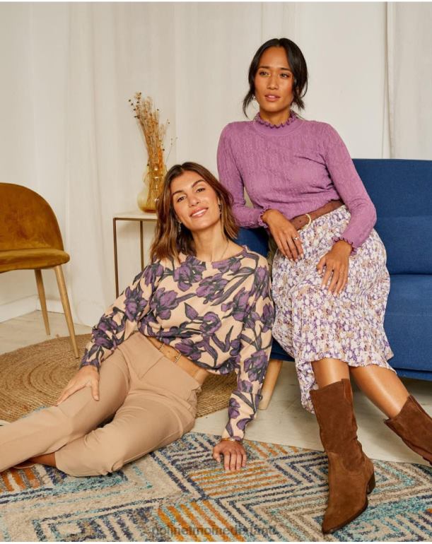 nl Polin et moi trui bloemen fiore lila JD28V360 kleding