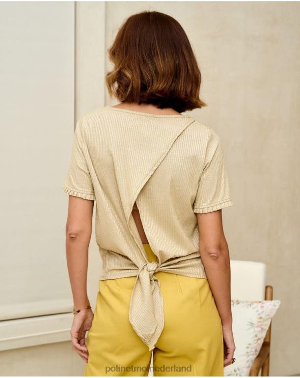 nl Polin et moi trui simonne knoop goud/platina JD28V343 kleding