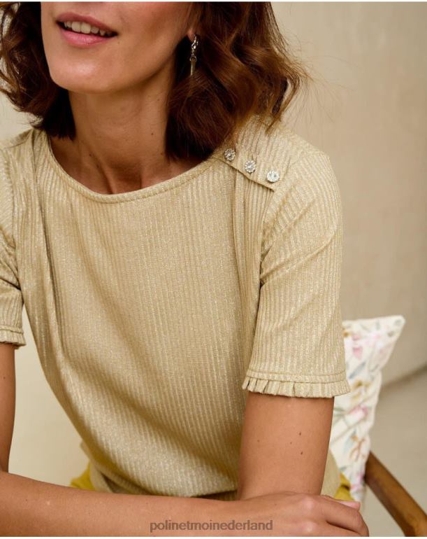 nl Polin et moi trui simonne knoop goud/platina JD28V343 kleding