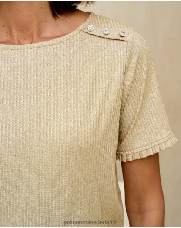 nl Polin et moi trui simonne knoop goud/platina JD28V343 kleding