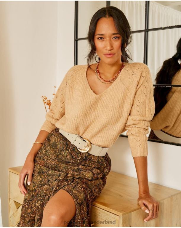 nl Polin et moi trui standaard spikes kameel JD28V355 kleding