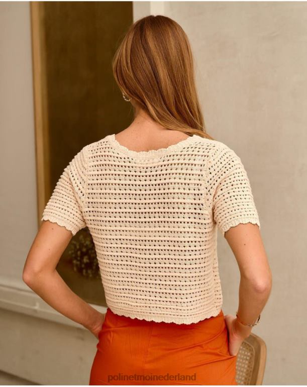 nl Polin et moi vest gebreide seine beige JD28V353 kleding