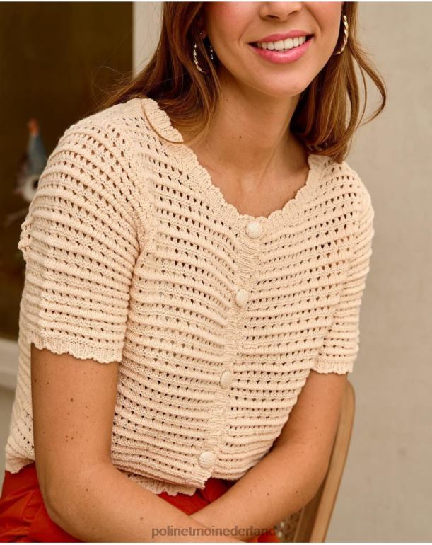 nl Polin et moi vest gebreide seine beige JD28V353 kleding