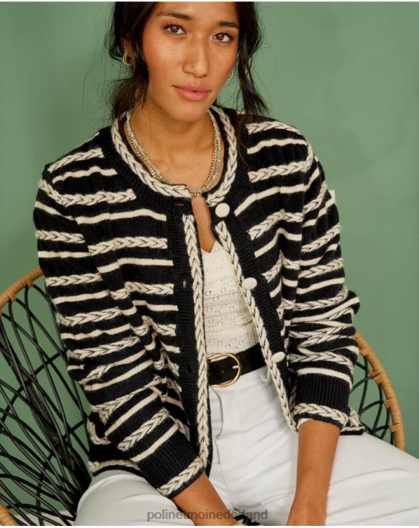 nl Polin et moi vest spikes mara zwart JD28V359 kleding