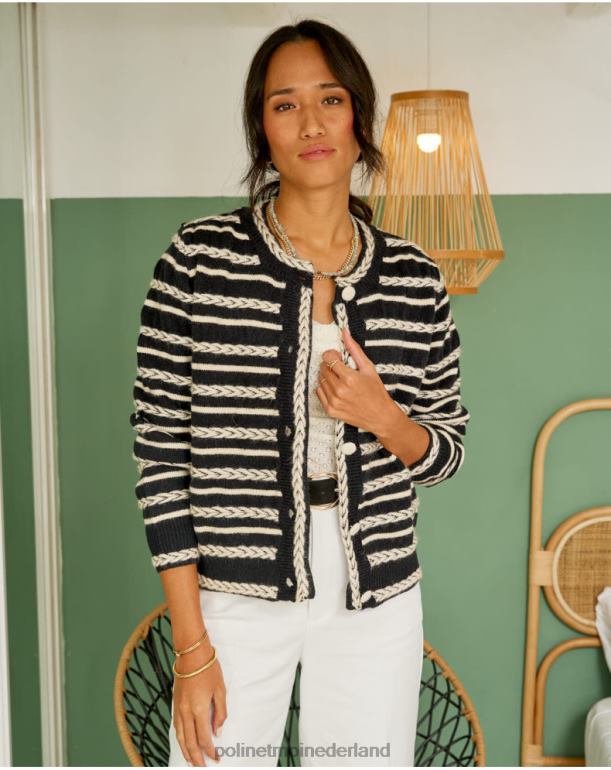 nl Polin et moi vest spikes mara zwart JD28V359 kleding