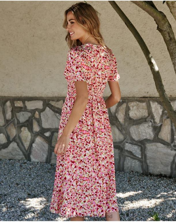 nl Polin et moi Annie knopen jurk framboos JD28V127 kleding