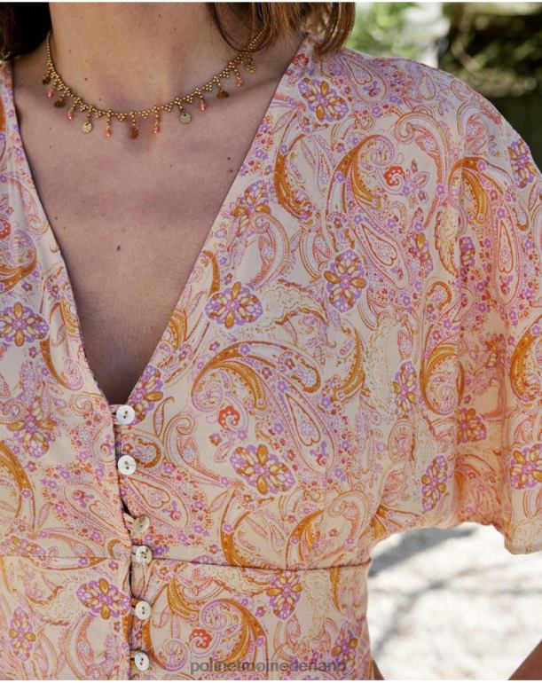 nl Polin et moi Augustina knopenjurk oker JD28V110 kleding