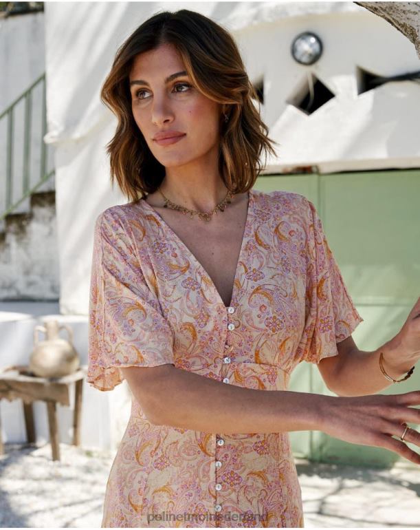 nl Polin et moi Augustina knopenjurk oker JD28V110 kleding