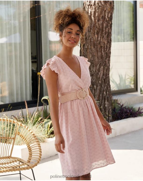 nl Polin et moi Batista Carmina-jurk roos JD28V22 kleding