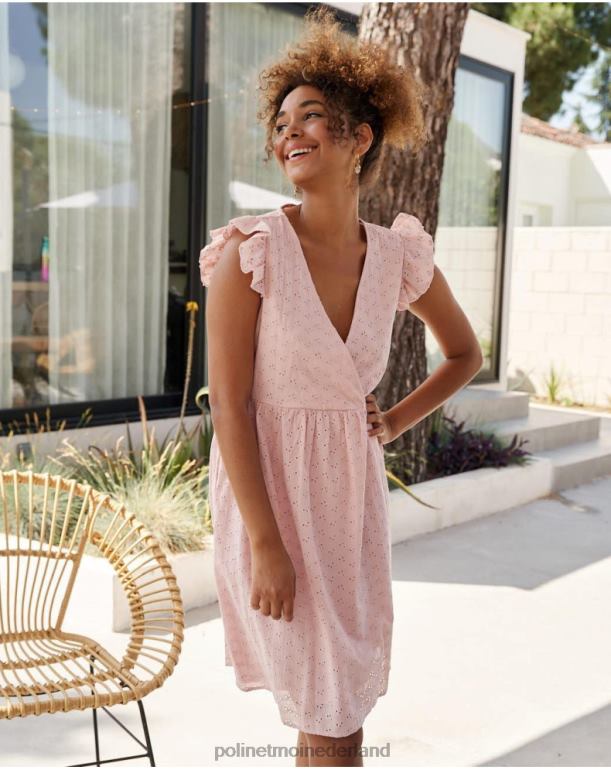 nl Polin et moi Batista Carmina-jurk roos JD28V22 kleding