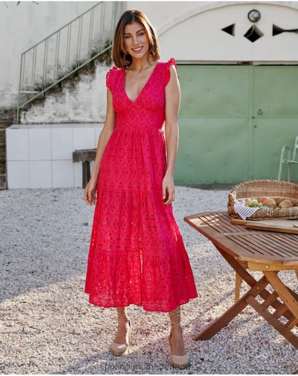 nl Polin et moi Batista ilina-jurk fuchsia JD28V128 kleding