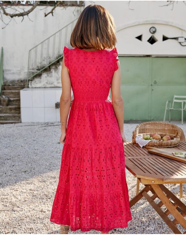 nl Polin et moi Batista ilina-jurk fuchsia JD28V128 kleding