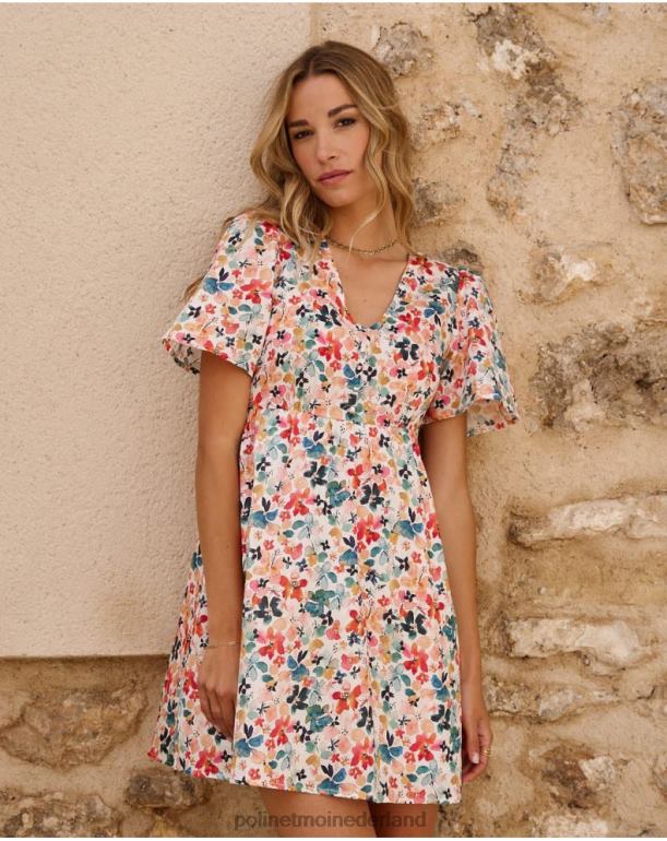 nl Polin et moi Donia bloemen jurk smaragdgroen JD28V54 kleding