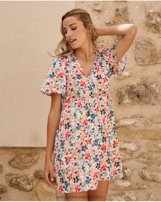 nl Polin et moi Donia bloemen jurk smaragdgroen JD28V54 kleding