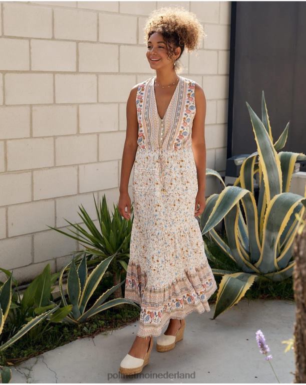 nl Polin et moi Eleny knopen jurk rauw JD28V10 kleding