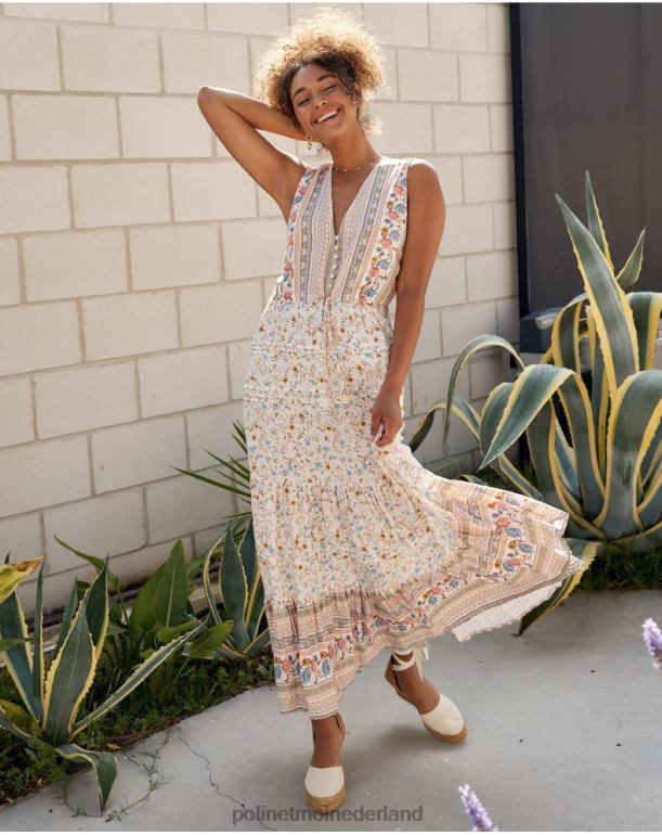 nl Polin et moi Eleny knopen jurk rauw JD28V10 kleding