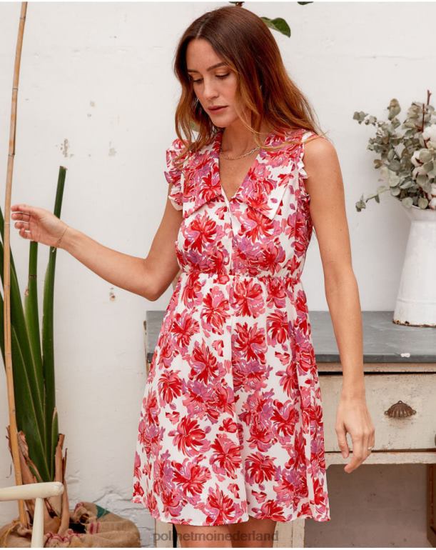 nl Polin et moi Flores Amelie jurk roos JD28V118 kleding