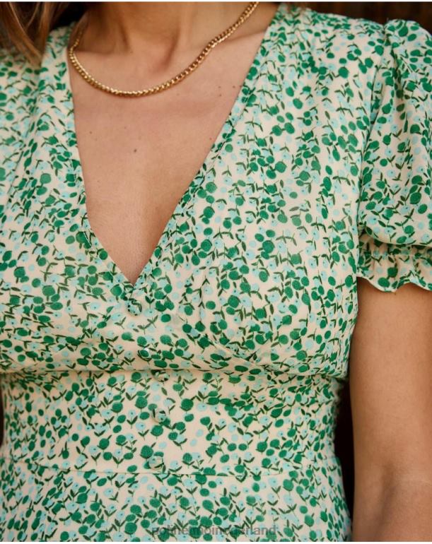 nl Polin et moi Indy korte jurk smaragdgroen JD28V83 kleding