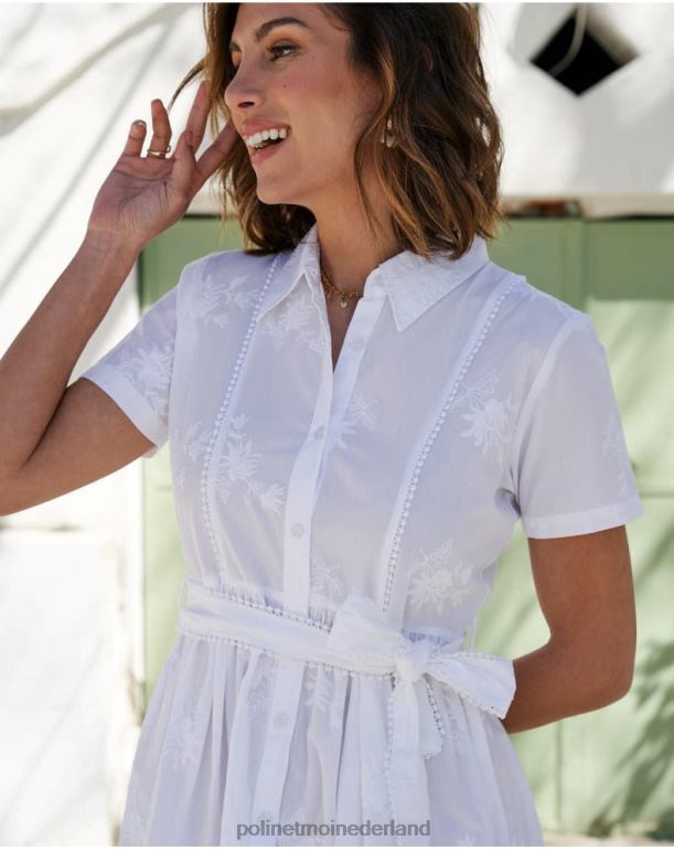 nl Polin et moi Lynda overhemdjurk wit JD28V86 kleding
