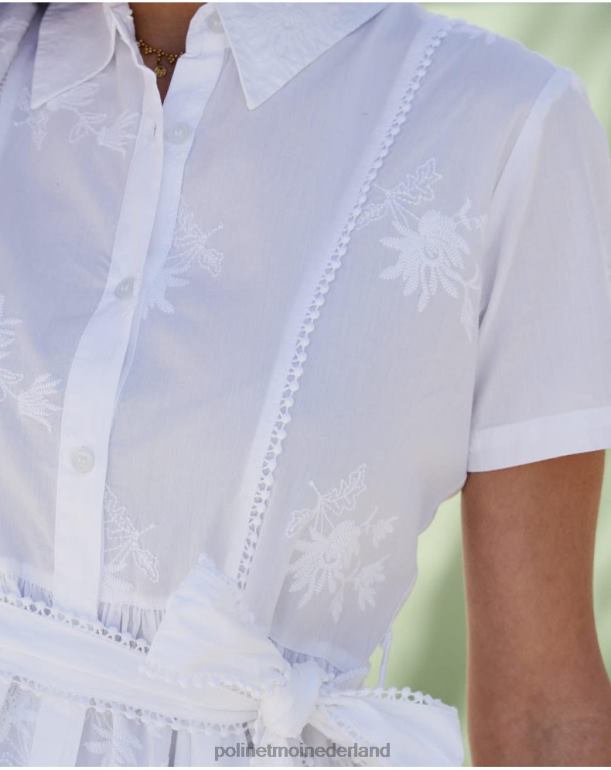 nl Polin et moi Lynda overhemdjurk wit JD28V86 kleding