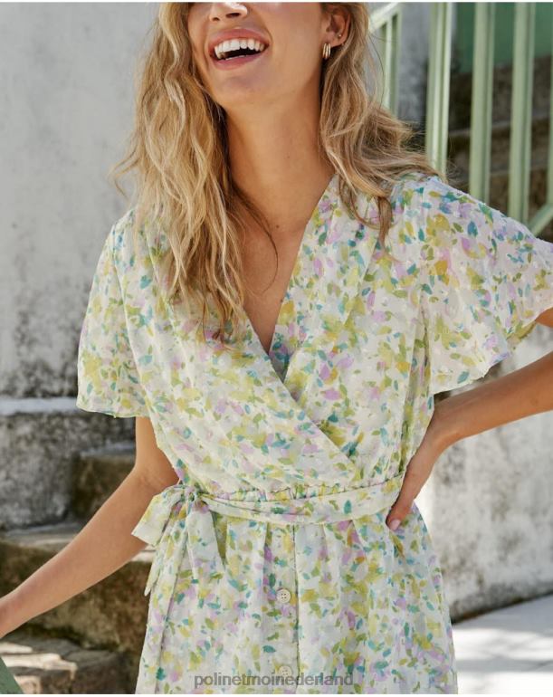 nl Polin et moi Plumeti dima-jurk appelgroen/mint JD28V84 kleding