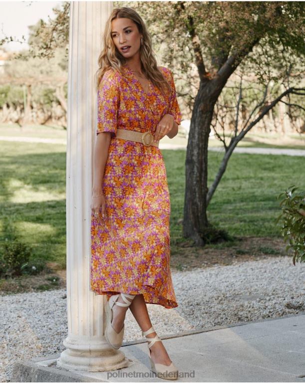 nl Polin et moi Rosela soepelvallende jurk mango JD28V108 kleding