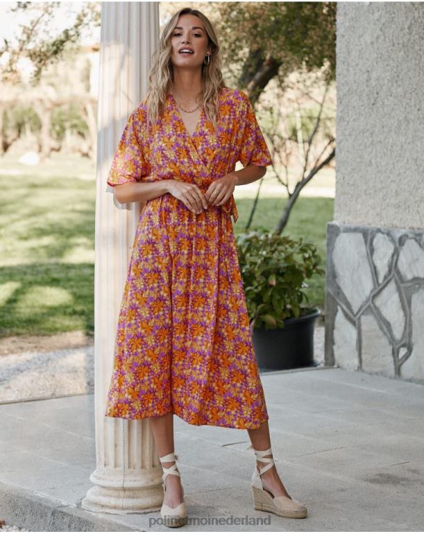 nl Polin et moi Rosela soepelvallende jurk mango JD28V108 kleding