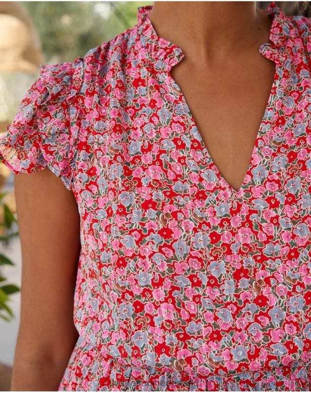 nl Polin et moi Saray bloemenjurk fuchsia JD28V20 kleding