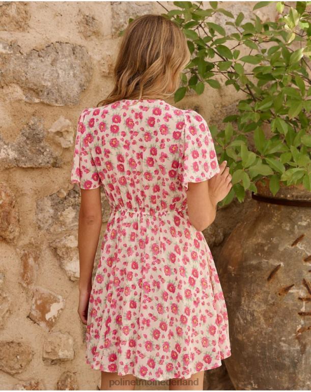 nl Polin et moi Verena vloeiende jurk rauw JD28V15 kleding