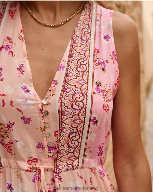 nl Polin et moi adri bloemenjurk Zalm JD28V53 kleding