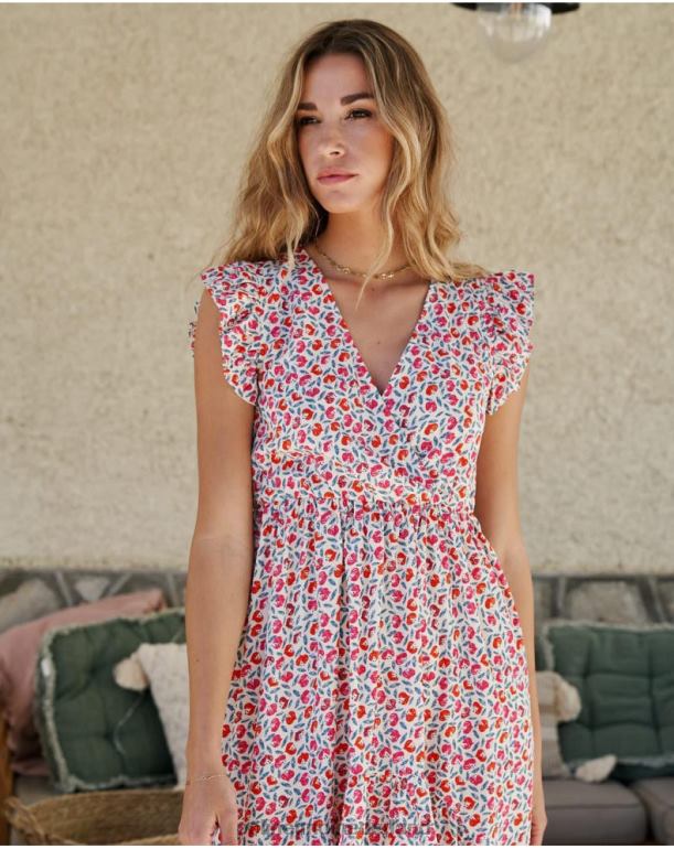 nl Polin et moi asymmetrische jurk bessie rauw JD28V117 kleding