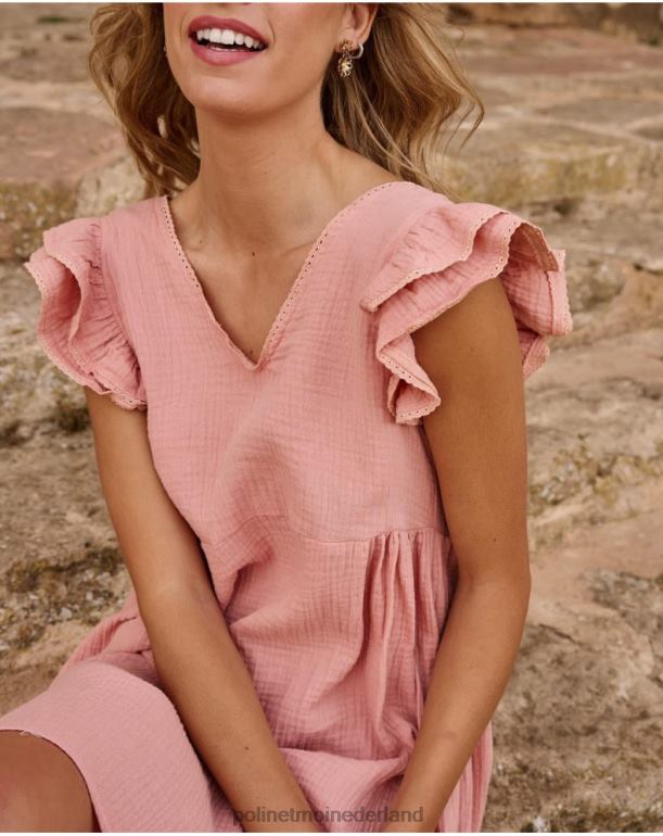 nl Polin et moi babydoll ella jurkje roos JD28V5 kleding