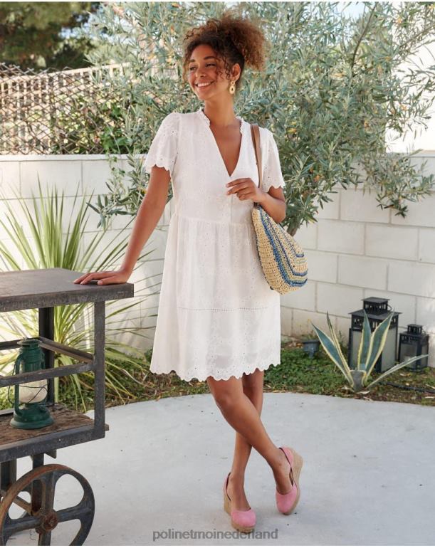 nl Polin et moi batista jurk dani wit JD28V29 kleding