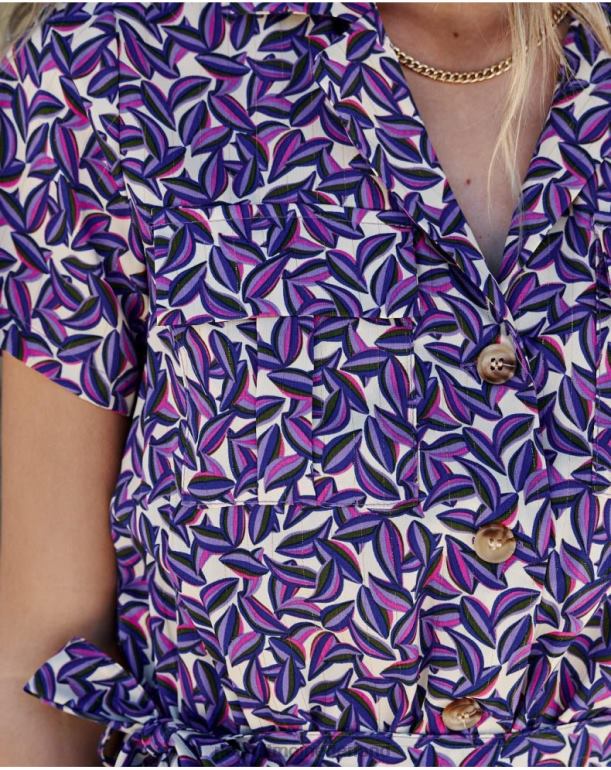 nl Polin et moi benazir bloemenaap paars JD28V104 kleding