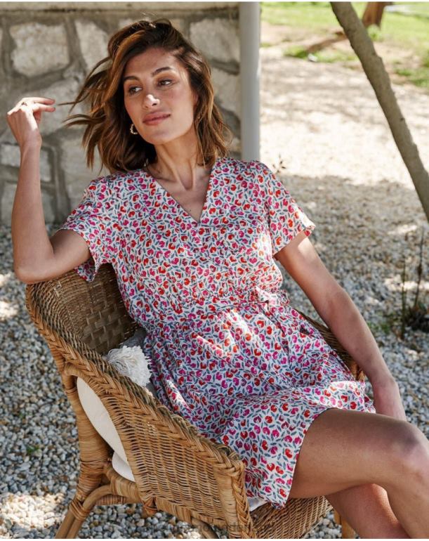 nl Polin et moi bessie korte jurk rauw JD28V114 kleding