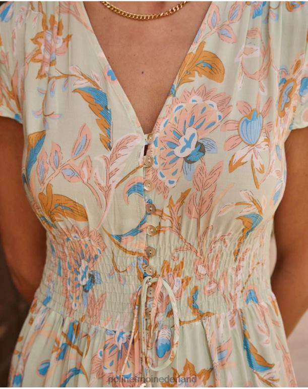 nl Polin et moi boho ireny-jurk watergroen JD28V36 kleding