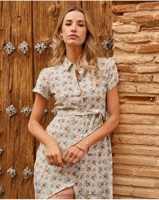 nl Polin et moi camisero-jurk ilsa hemel- JD28V31 kleding