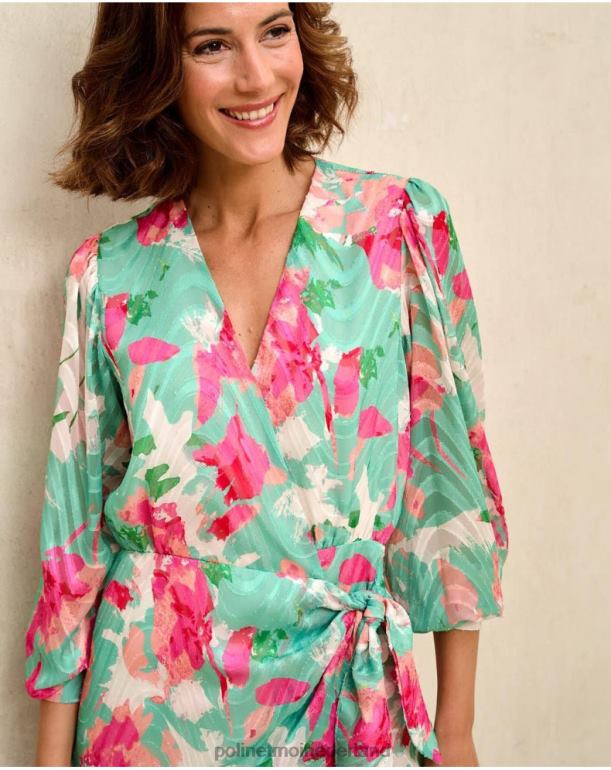 nl Polin et moi denisse jurk strik watergroen JD28V81 kleding