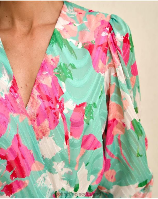 nl Polin et moi denisse jurk strik watergroen JD28V81 kleding